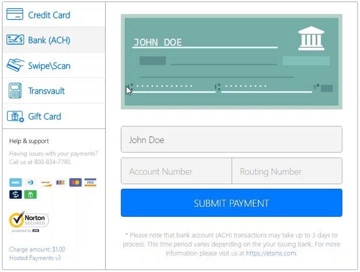 Jquery hosted-payments